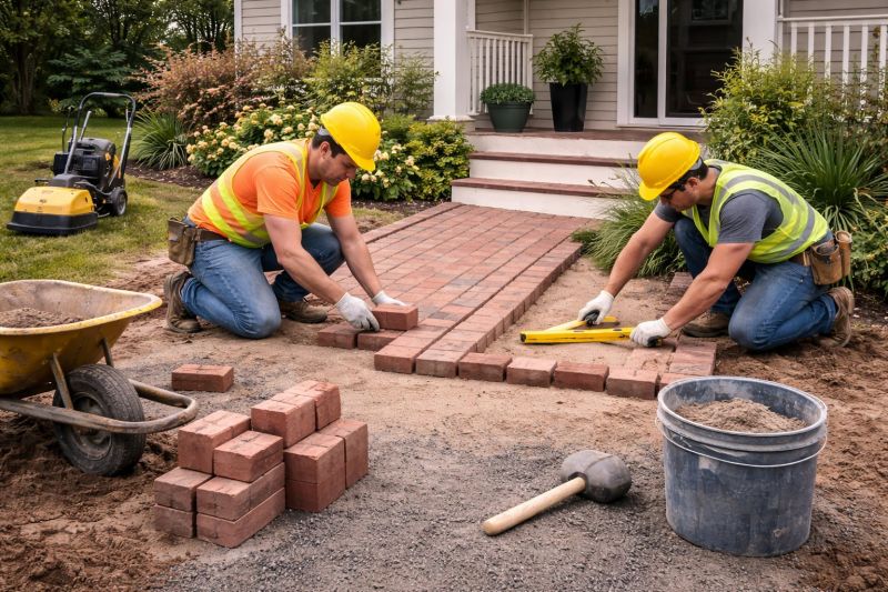 Brick Border Installation in Stamford, CT